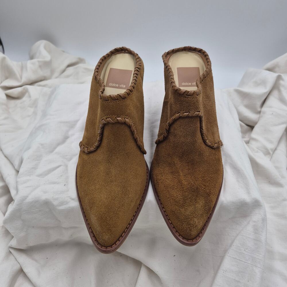 NEW Dolce Vita Jolyn mules pointed toe brown suede women size 5.5